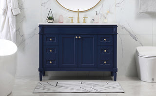 48 inch Single bathroom vanity in blue