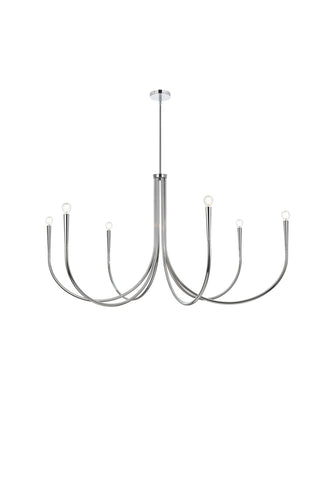 Layne 55 inch chandelier in Chrome