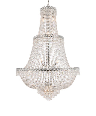 Century 17 light Chrome Chandelier Clear Royal Cut Crystal