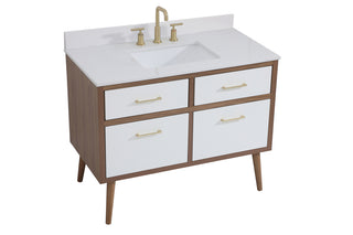 42 inch bathroom Vanity in White with Backsplash