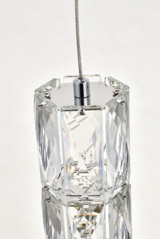 Polaris LED light Chrome Pendant Clear Crystal