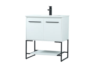 30 inch Single bathroom vanity in white