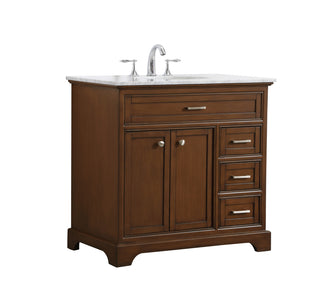 36 In. Single Bathroom Vanity Set In Teak