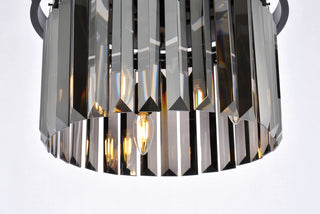 Sydney 3 light Matte Black Flush Mount Silver Shade (Grey) Royal Cut Crystal