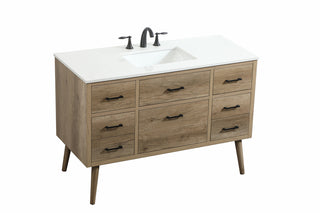 48 inch Single bathroom vanity in natural oak