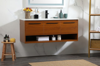 48 inch Single bathroom vanity in teak