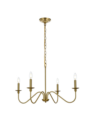 Rohan 30 inch chandelier in Satin Gold