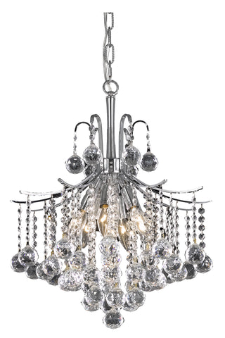 Amelia Collection Pendant D17in H20in Lt:6 Chrome Finish 