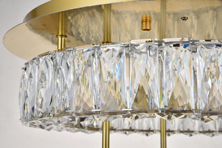 Monroe LED light gold Flush Mount Clear Royal Cut Crystal