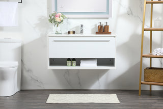 40 inch Single bathroom vanity in white