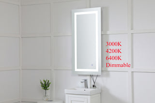 Helios 20in x 40in Hardwired LED mirror with touch sensor and color changing temperature 3000K/4200K/6400K