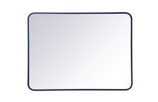 Soft corner metal rectangular mirror 27x36 inch in Blue