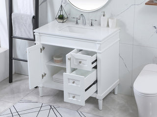 36 inch Single bathroom vanity in white