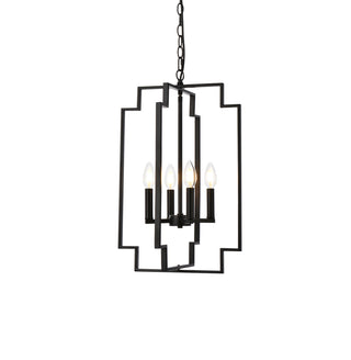 Rosenfeld 4 lights pendant in black