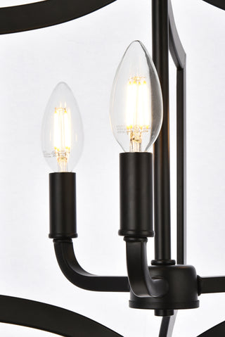 Kiera 3 lights flush mount in black