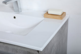 30 inch  Single Bathroom Floating Vanity in Concrete Grey