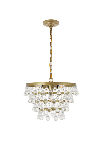 Kora 5 light Brass Pendant