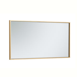 Metal frame rectangle mirror 18 inch in Brass