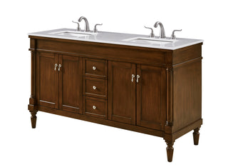 60 In. Single Bathroom Vanity Set In Walnut