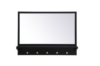 Entryway mirror with shelf  28 inch x 21 inch in black