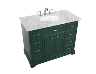 42 inch Single bathroom vanity in green