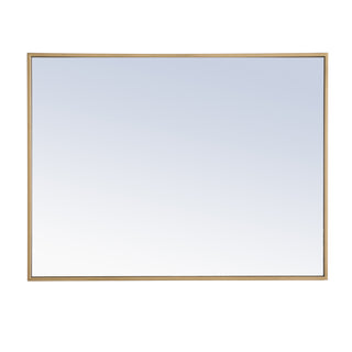 Metal frame Rectangle Mirror 24 inch Brass finish