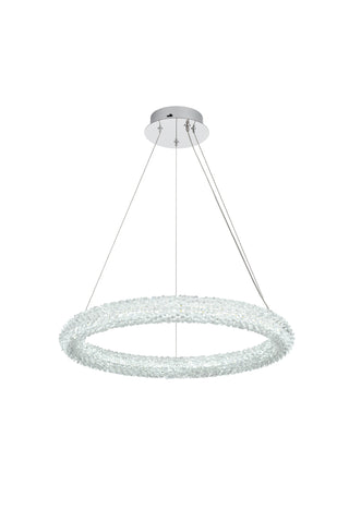 Bowen 24 inch Adjustable LED Chandelier in Chrome