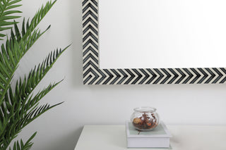 Rectangular mirror 60x36 inch in chevron