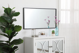 Metal frame rectangle mirror 18 inch in Black