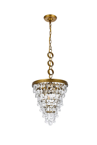 Nordic 3 lights brass pendant