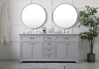 72 inch double bathroom vanity in grey