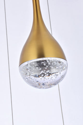 Amherst 14.5 inch LED pendant in satin gold