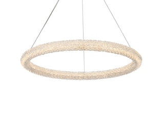 Bowen 32 inch Adjustable LED Chandelier in Chrome