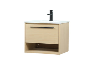 24 inch Single bathroom vanity in maple