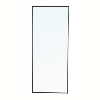 Metal frame Rectangle Mirror 30 inch Black