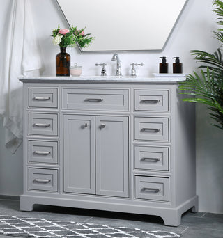 42 in. Single Bathroom Vanity set in light grey