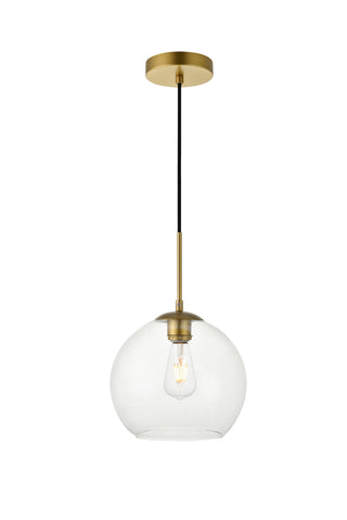 Baxter 1 Light Brass Pendant With Clear Glass