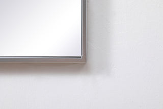 Metal Frame Square Mirror 24 inch in Silver