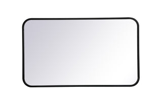 Soft corner metal rectangular mirror 18x30 inch in Black