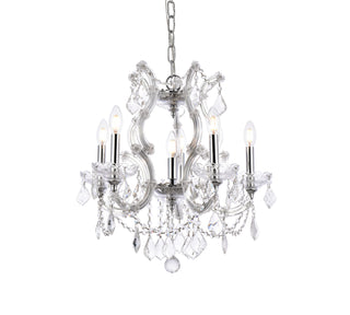 Maria Theresa 6 light Chrome Pendant Clear Royal Cut Crystal