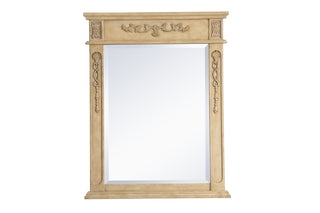 Wood frame mirror 28 inch x 36 inch in Antique Beige