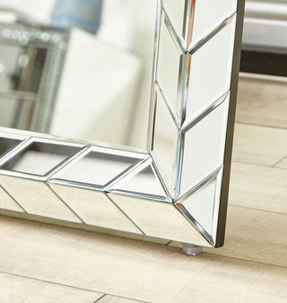 Sparkle 22 in. Contemporary Standing Full length Mirror in Clear