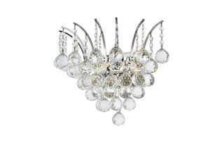 Victoria 3 light Chrome Wall Sconce Clear Royal Cut Crystal