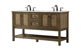 60 inch double bathroom vanity in driftwood