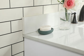 48 inch Single bathroom vanity in white with backsplash