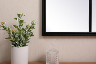 Metal windowpane mirror 32 inch x 40 inch in Black