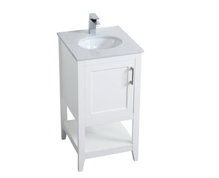 18 inch Single Bathroom Vanity in White