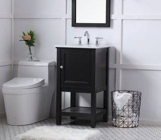 19 in. Single bathroom vanity set in Black