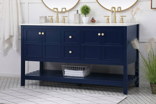 60 inch Single Bathroom Vanity in Blue