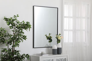 Metal frame rectangle mirror 30 inch in Black